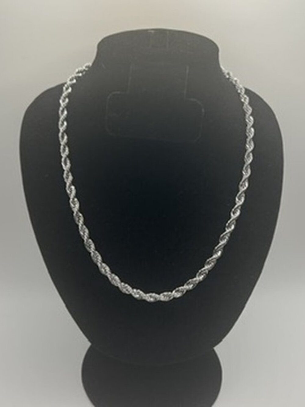 5mm Rope Chain Real Silver 24 Inch Stainless Steel Plated Womens Waterproof New